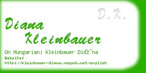 diana kleinbauer business card